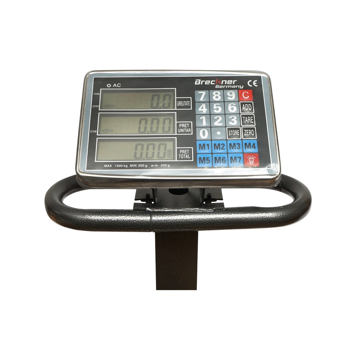 Cantar electronic de podea tip platforma 1500 Kg cu brat pliabil Breckner Germany